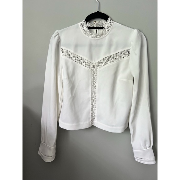 White Blouse with Cutout Detail by Wilfred - Picture 1 of 4